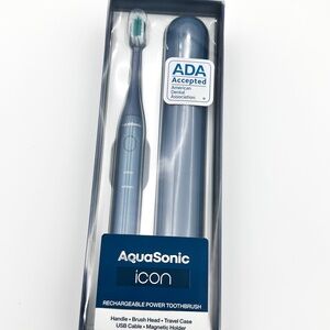 NEW Aquasonic Icon ADA-Accepted Rechargeable Toothbrush Magnetic Holder & Slim